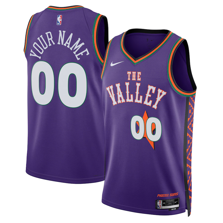 Men Phoenix Suns Nike Purple City Edition 2024-25 Custom Swingman NBA Jersey->customized nba jersey->Custom Jersey